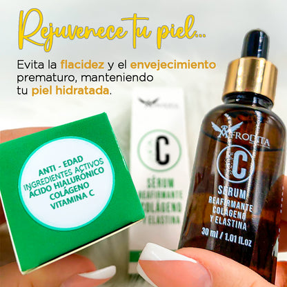 SERUM DE COLAGENO Y ELASTINA AFRODITA®︎ + Pack Anti-Edad Gratis